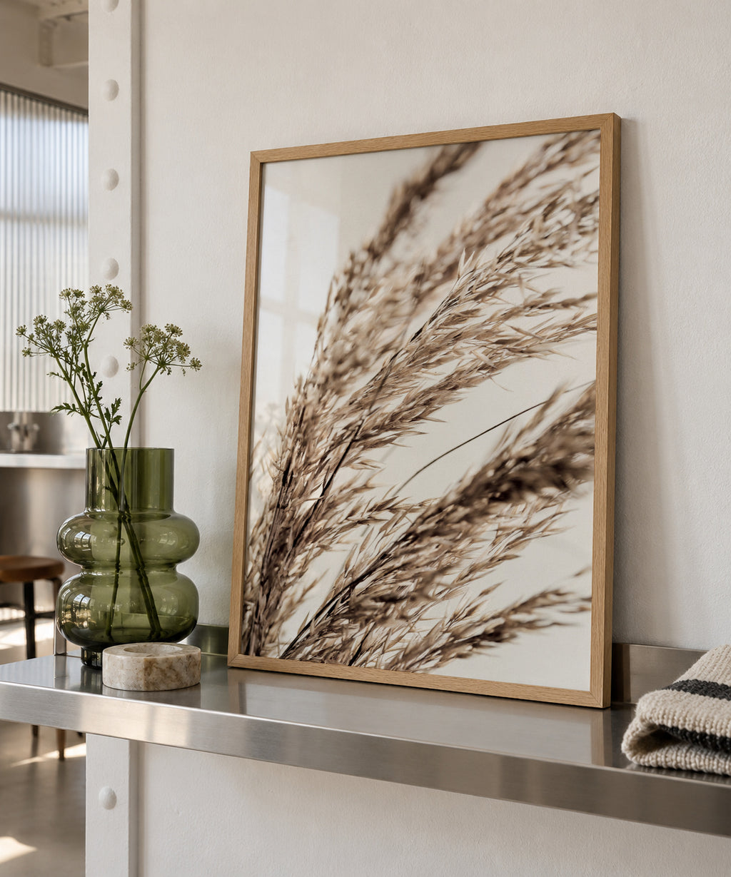 Grass 14 - Framed poster in an interior
