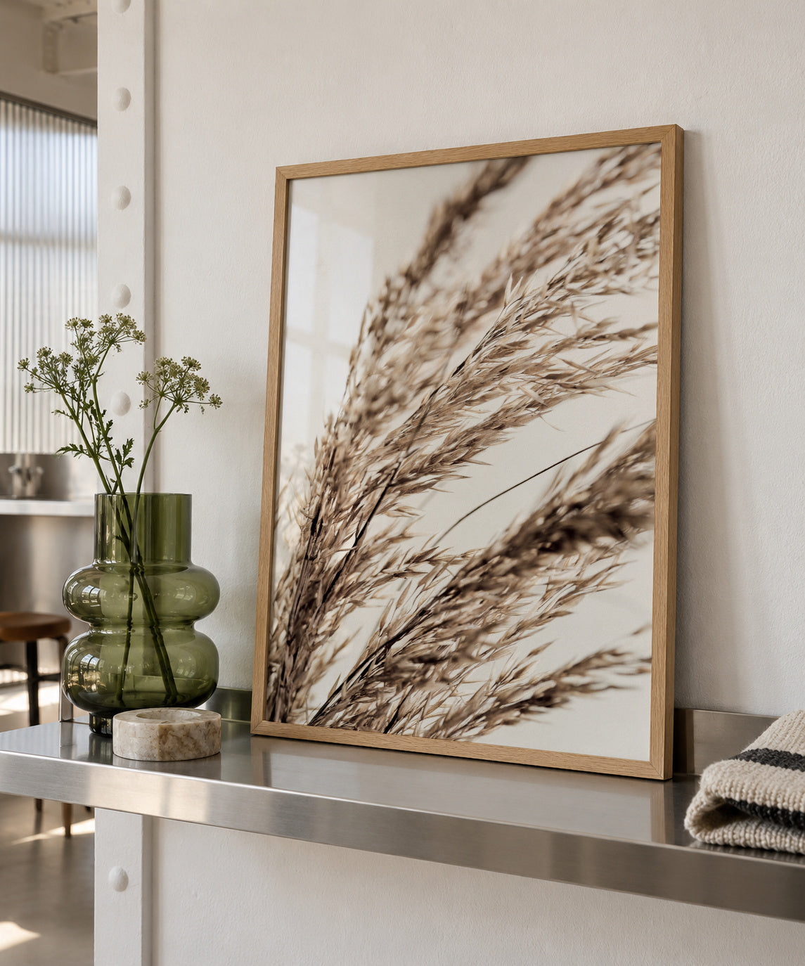 Grass 14 - Framed poster in an interior