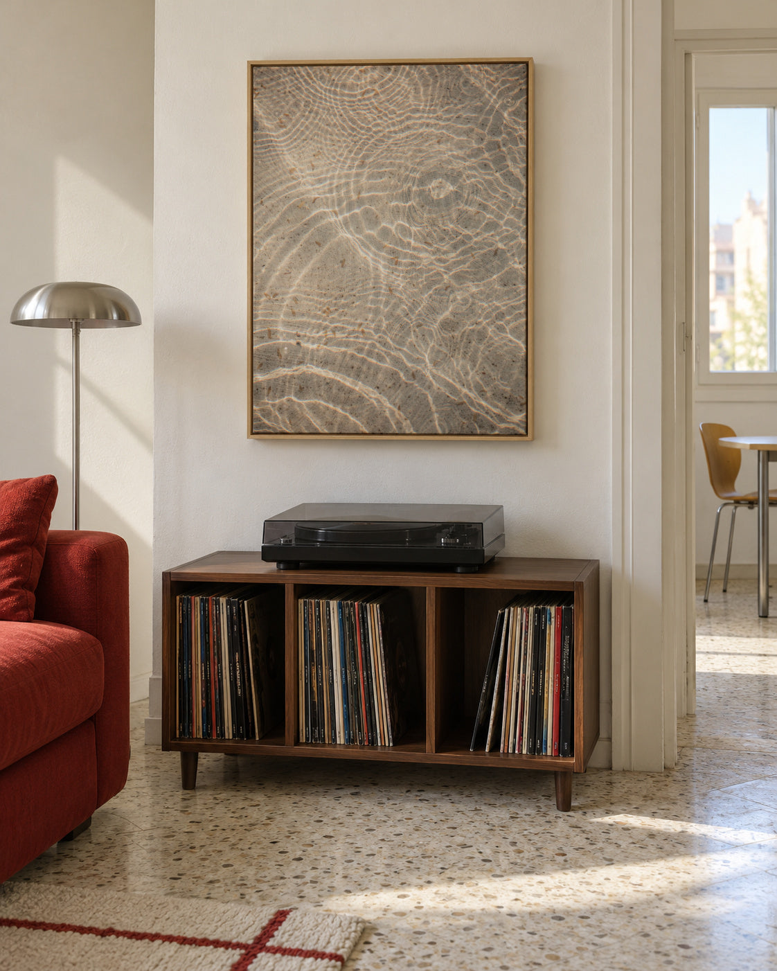 Reflections 4 - Framed canvas in an interior