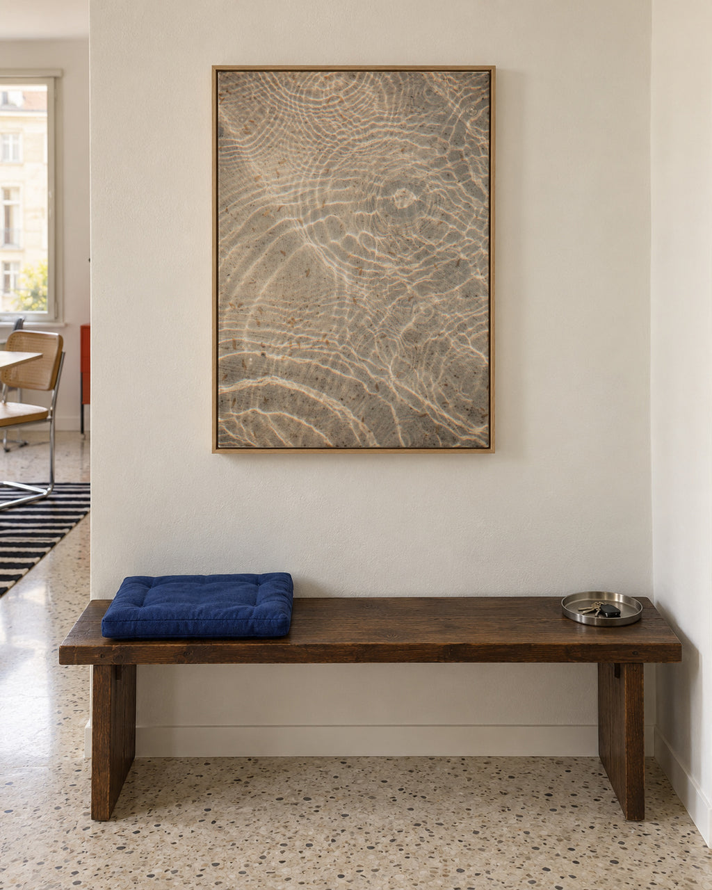 Reflections 4 - Framed canvas in an interior