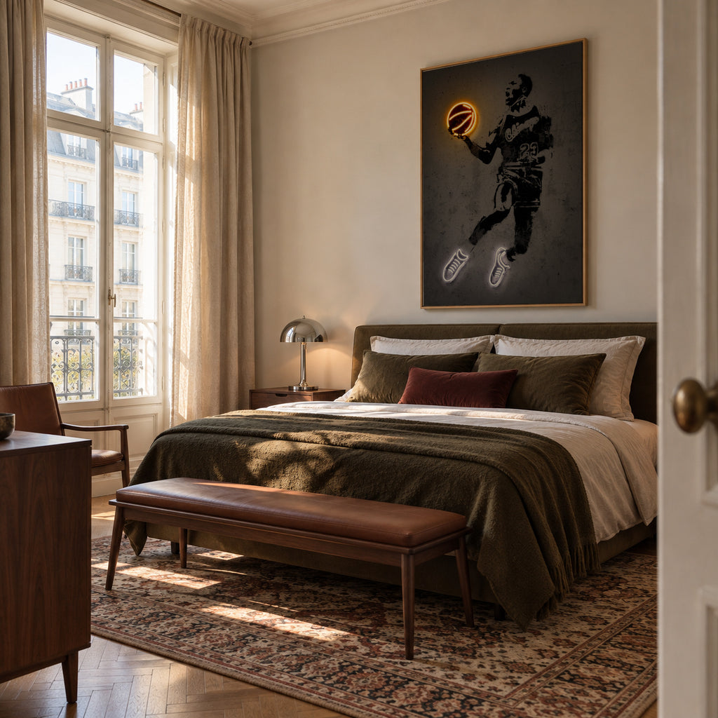 Michael Jordan - Framed canvas in an interior