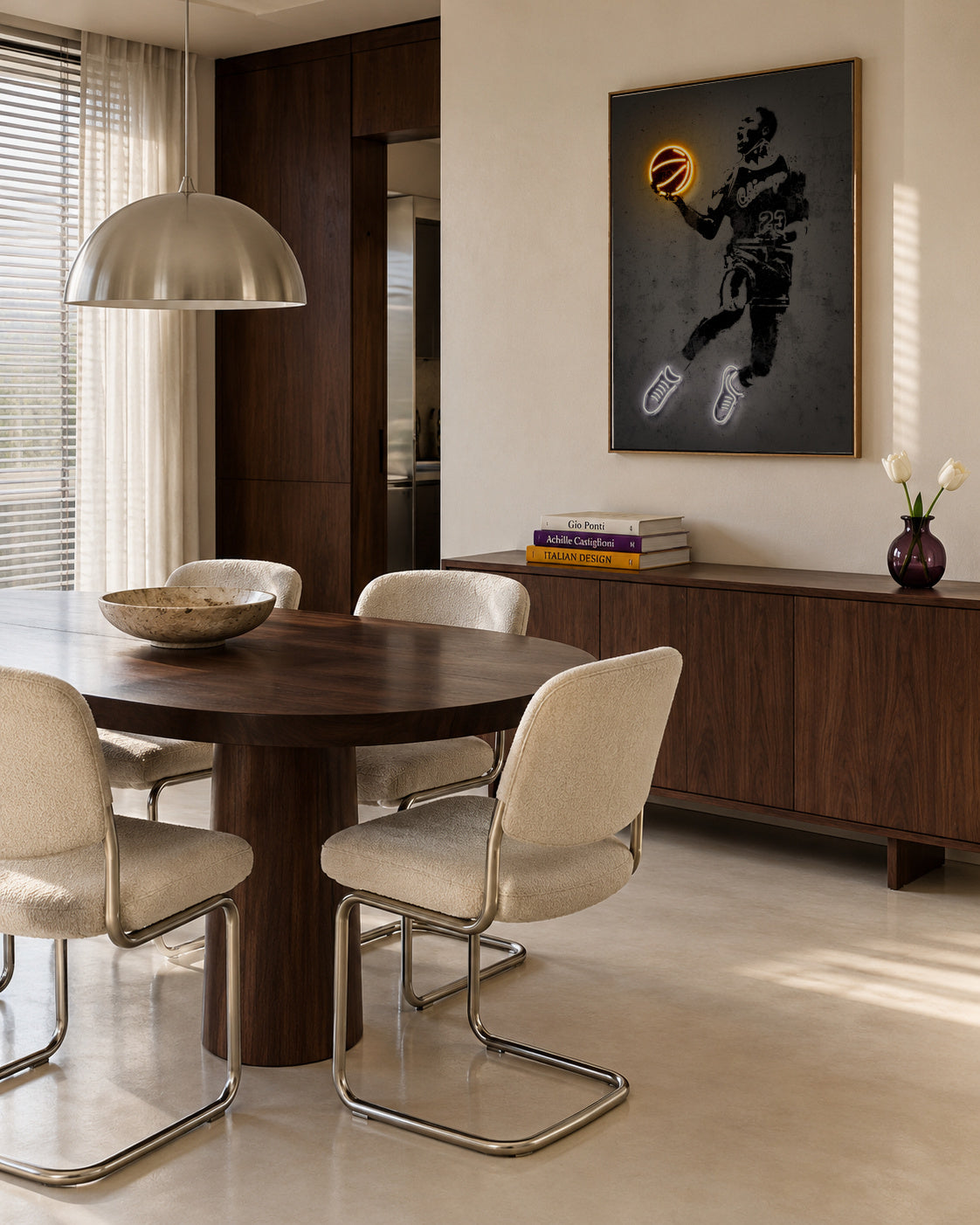 Michael Jordan - Framed canvas in an interior