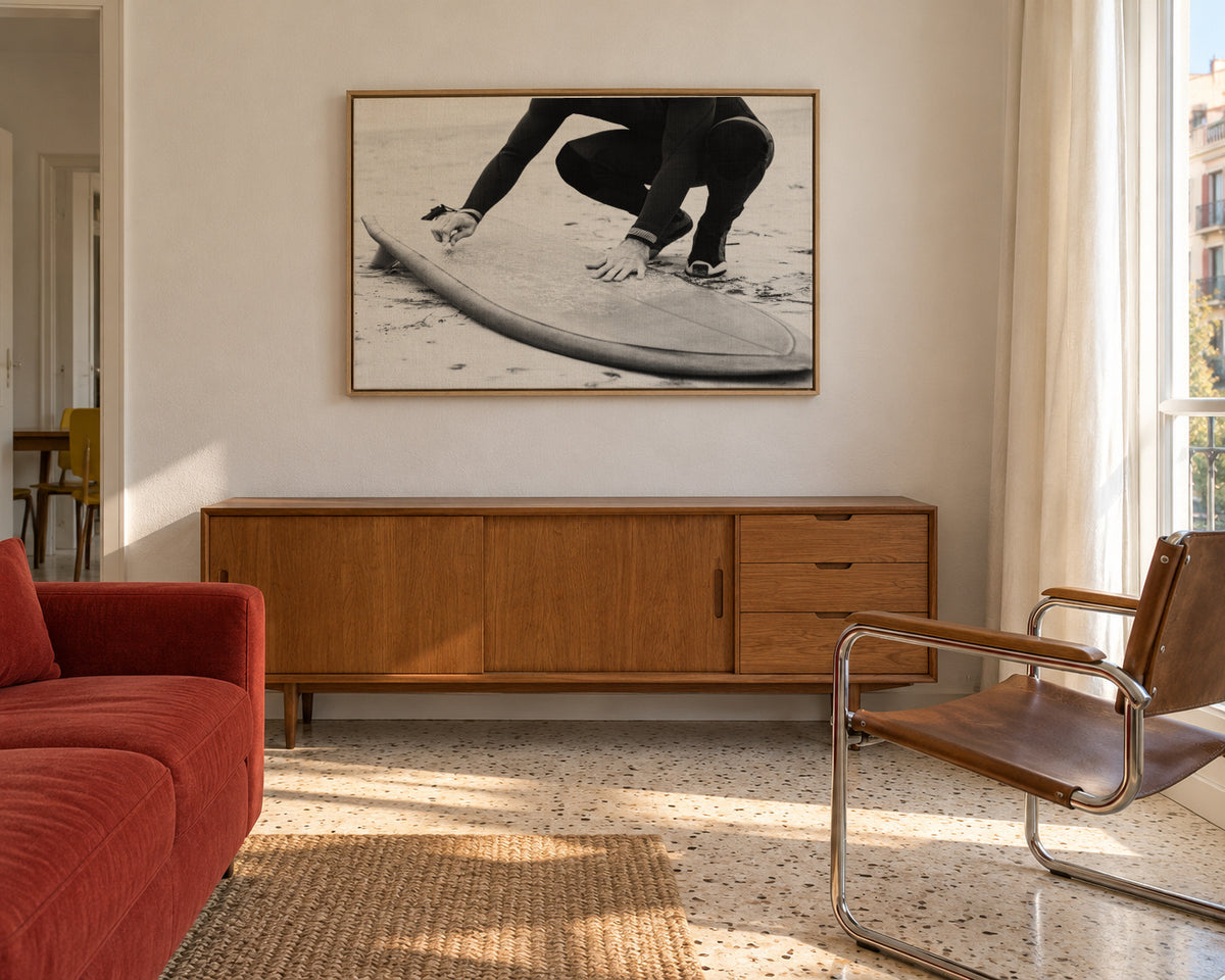 Time To Get Salty 3 - Framed canvas in an interior