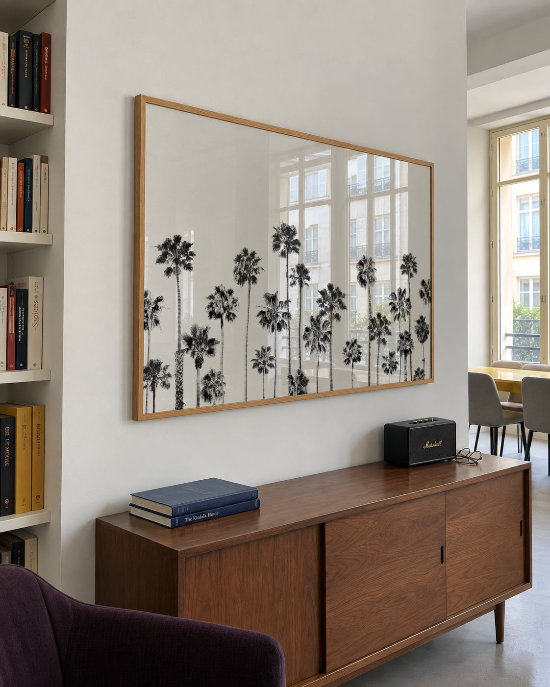 Black And White Palms 2 - Framed poster in an interior