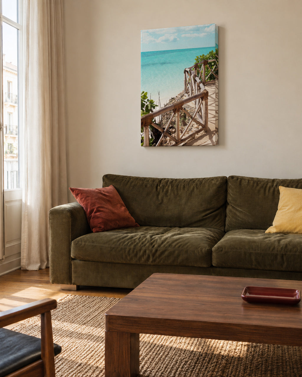 Walk With Me - Unframed canvas in an interior