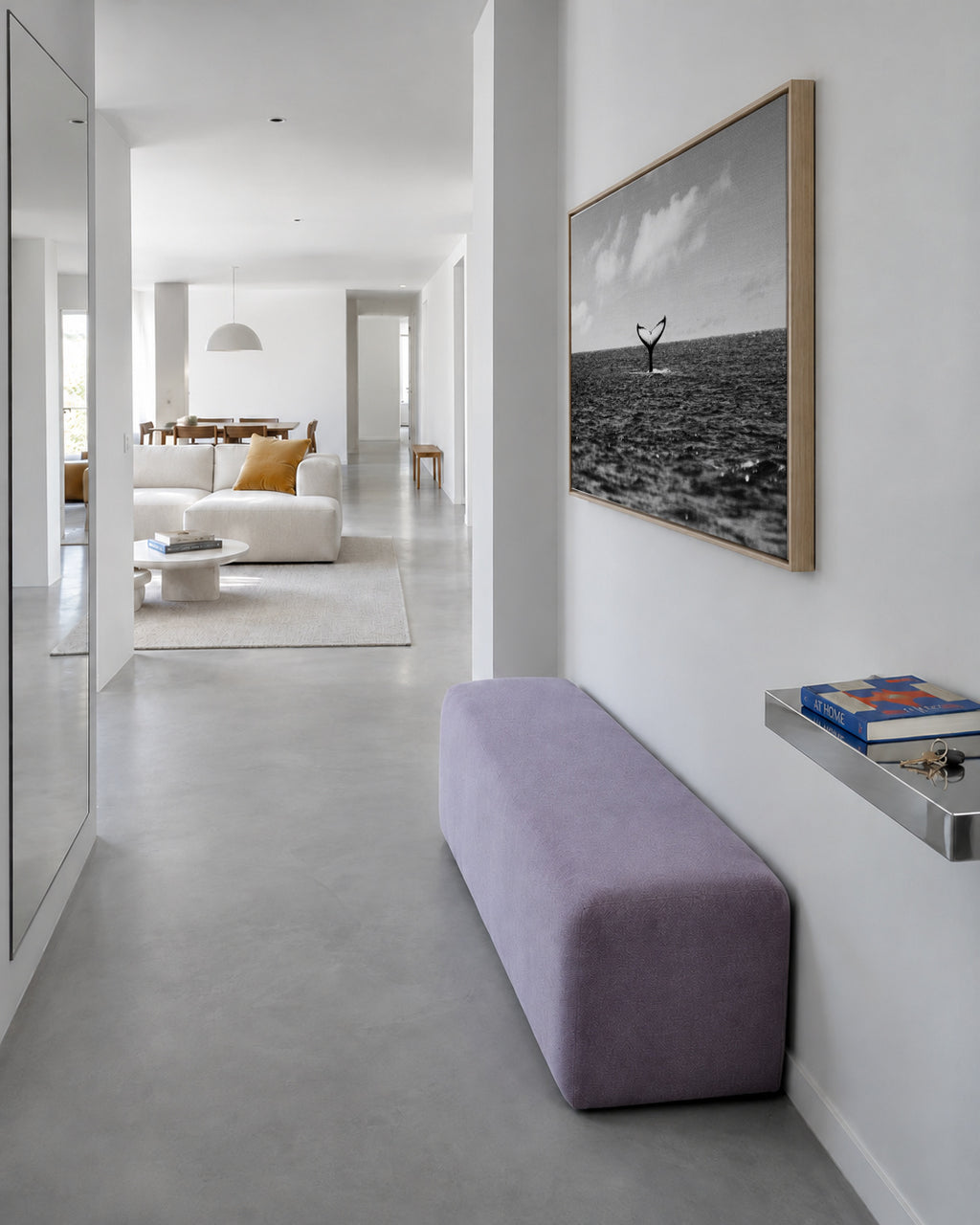 Whale Tail - Framed canvas in an interior