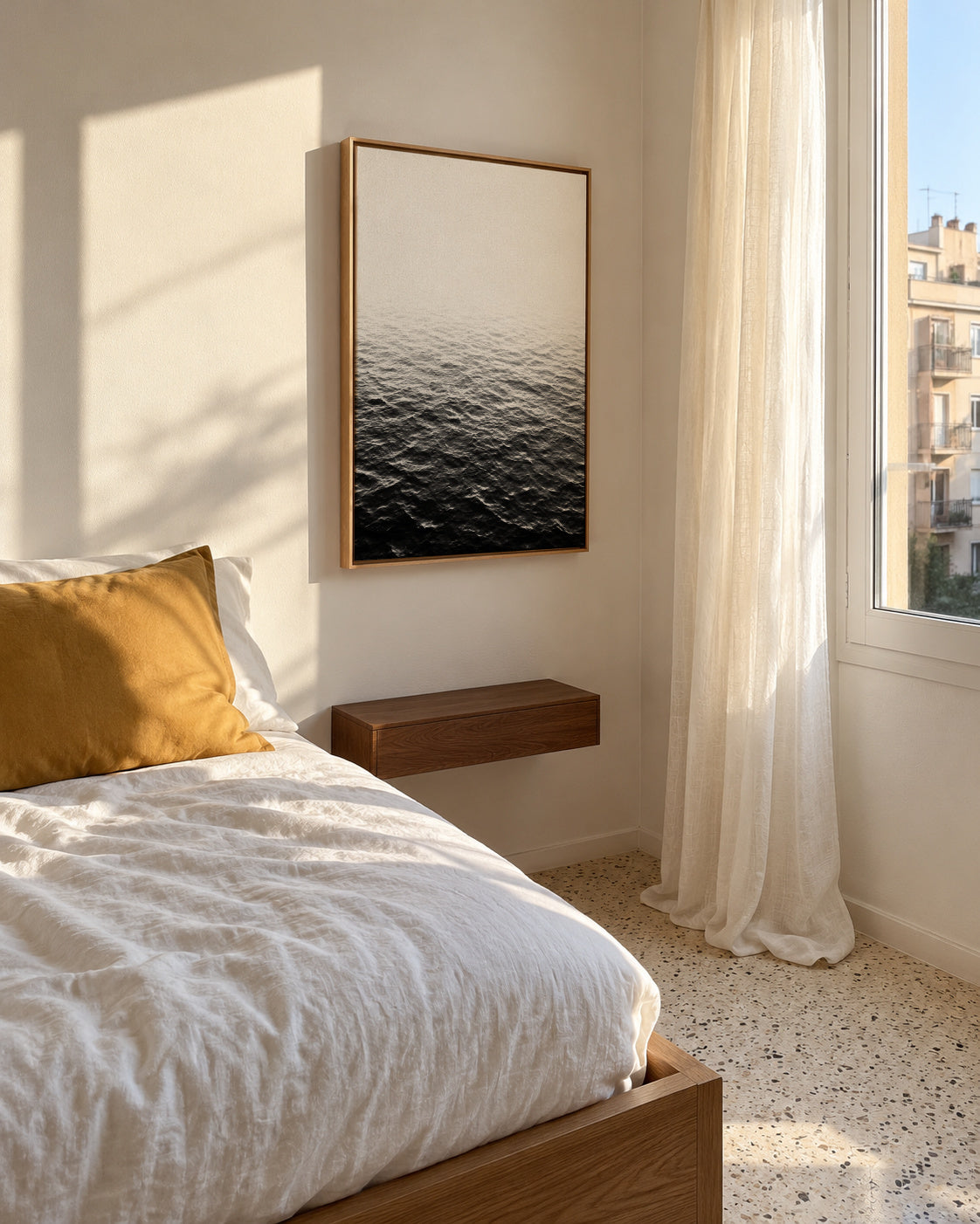 Lost In The Ocean - Framed canvas in an interior