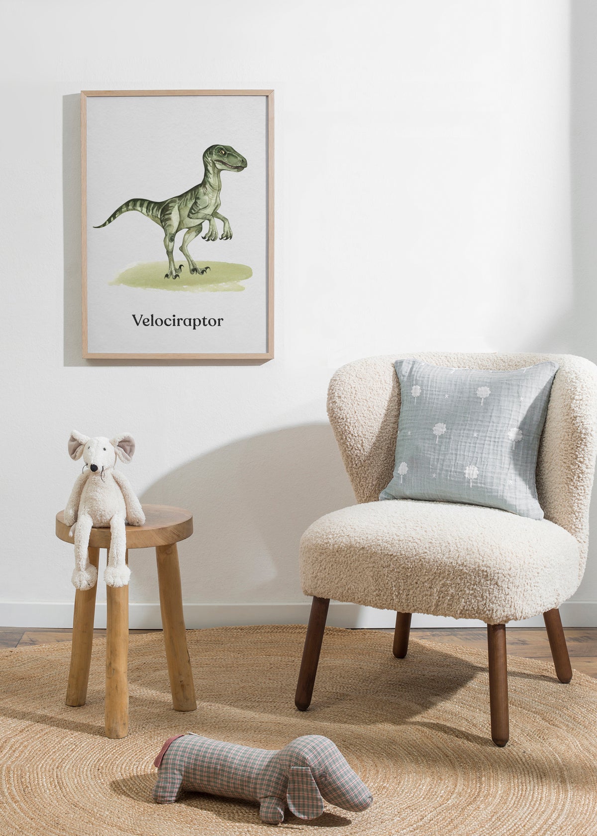 Velociraptor - Framed poster in an interior
