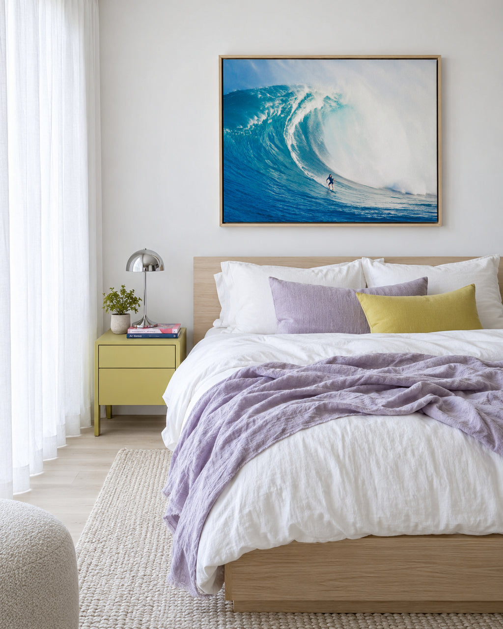 Wild Surf - Framed canvas in an interior