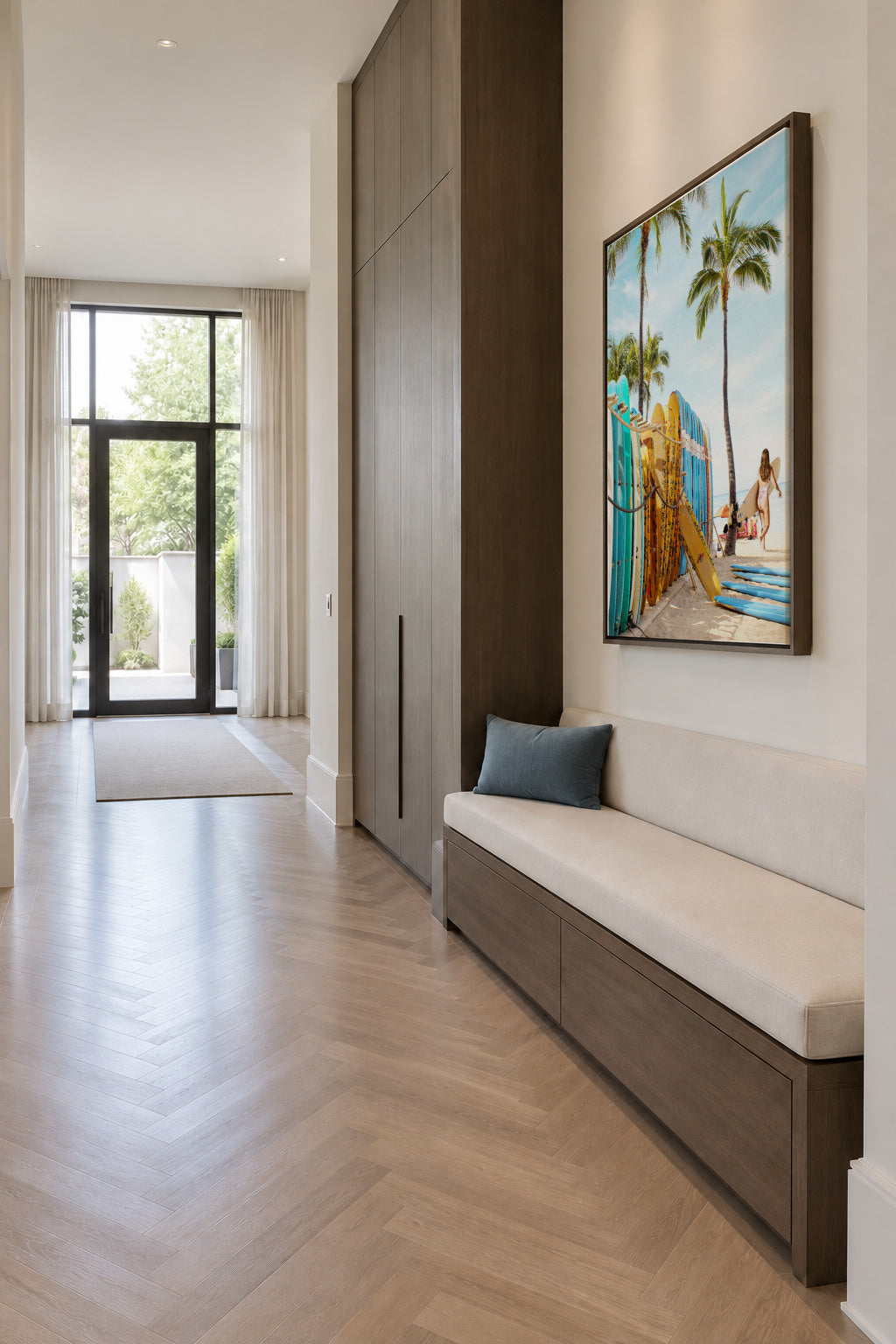 Choose Your Surfboard 2 - Framed canvas in an interior