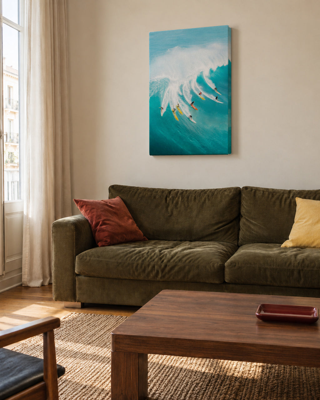 Let's Surf - Unframed canvas in an interior