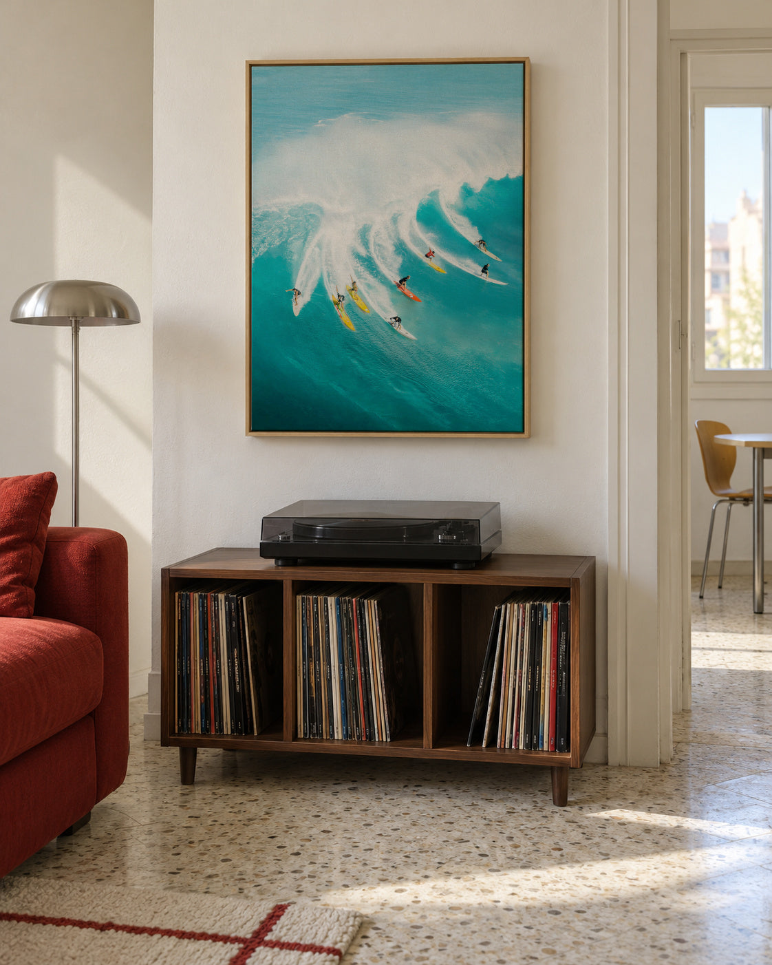Let's Surf - Framed canvas in an interior