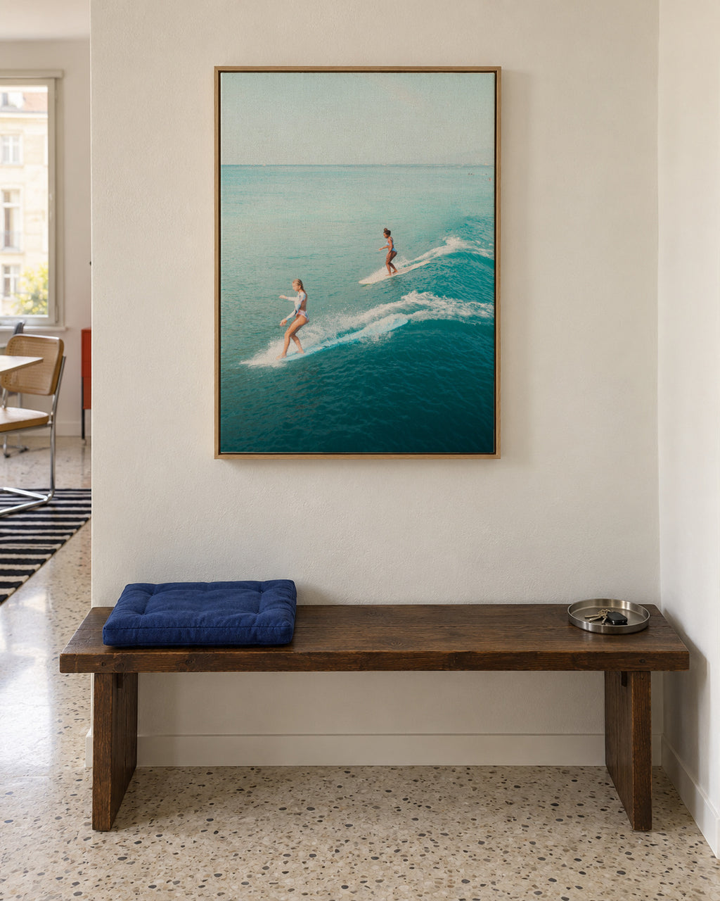Surf Dance - Framed canvas in an interior