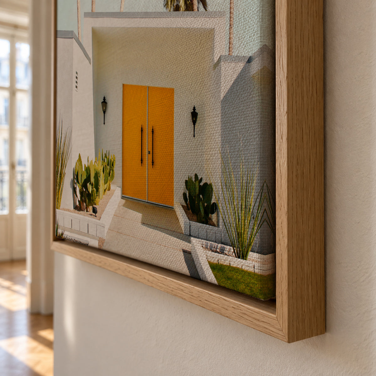 Welcome To Palm Springs - Framed canvas detail