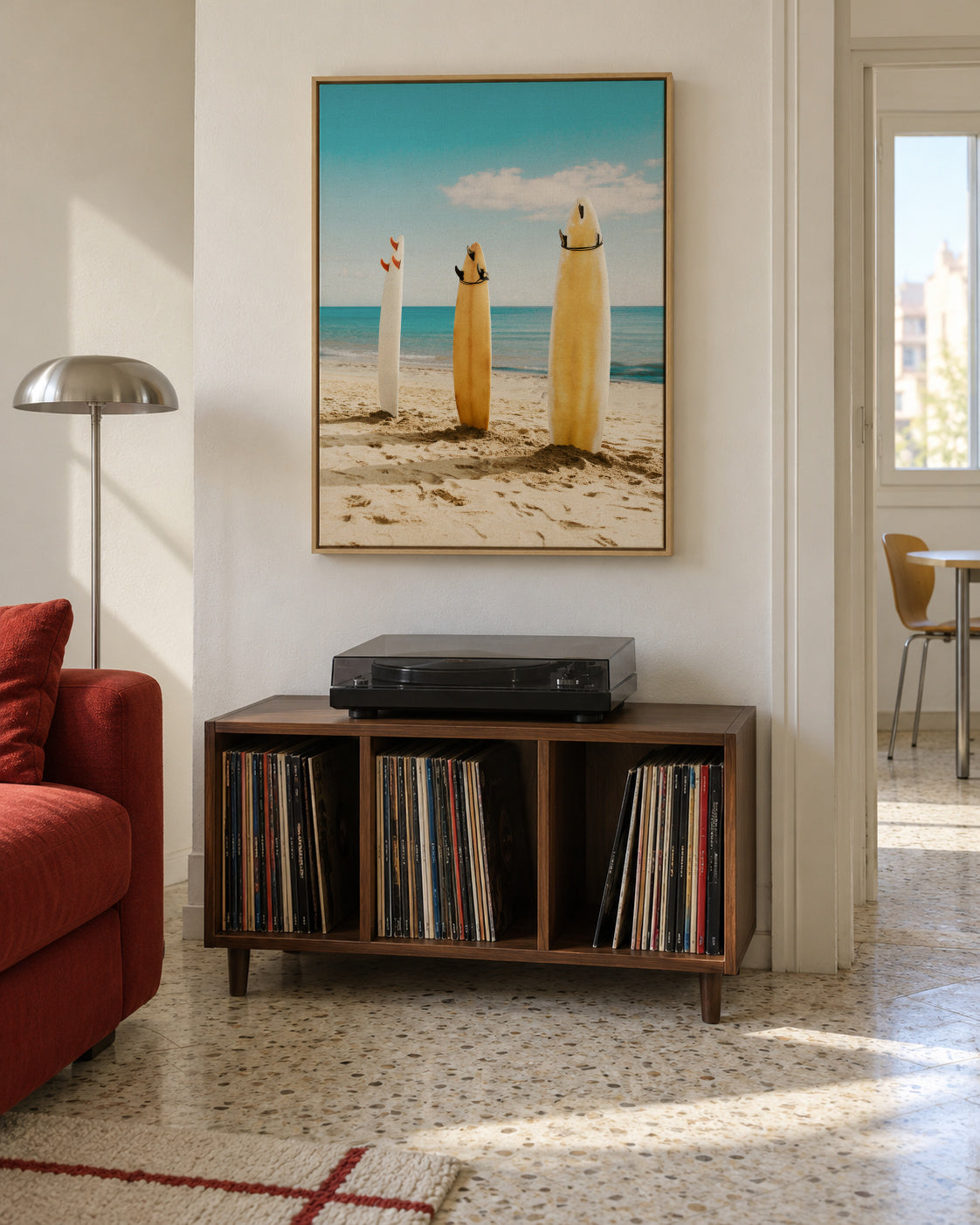 Malibu Surfboards - Framed canvas in an interior