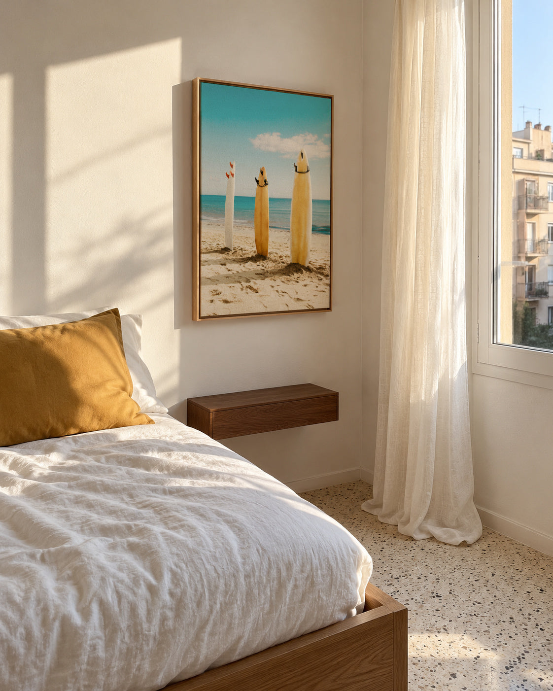 Malibu Surfboards - Framed canvas in an interior