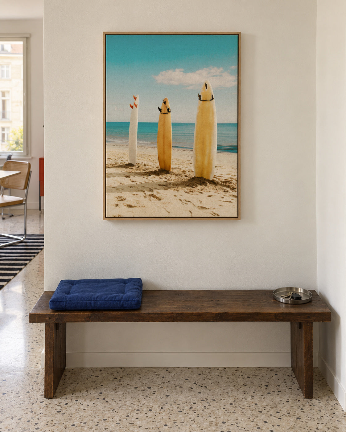 Malibu Surfboards - Framed canvas in an interior