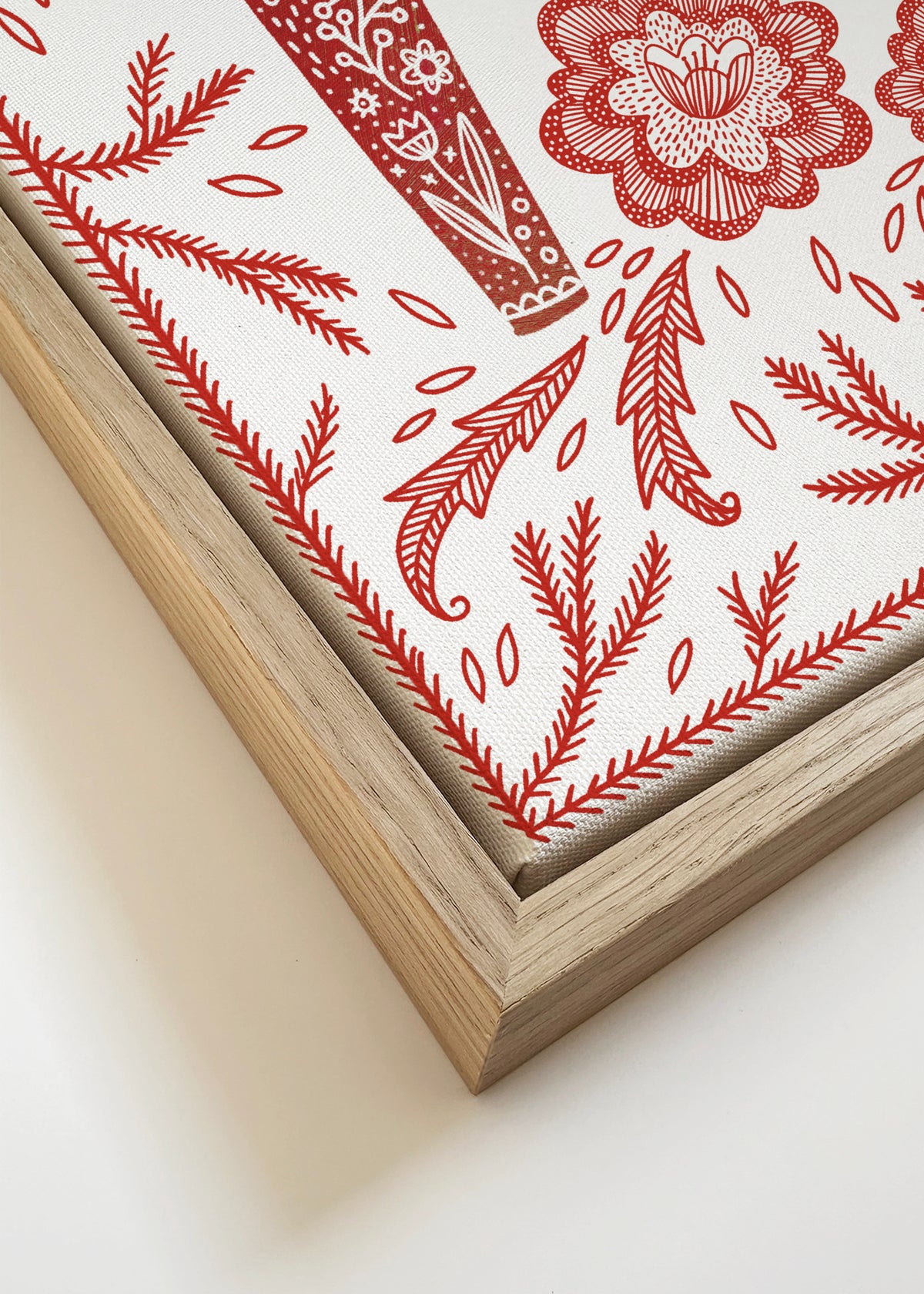 Dala Horse - Framed canvas detail