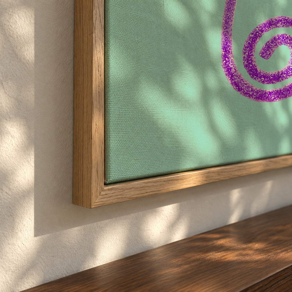 Candy Chameleon - Framed canvas detail
