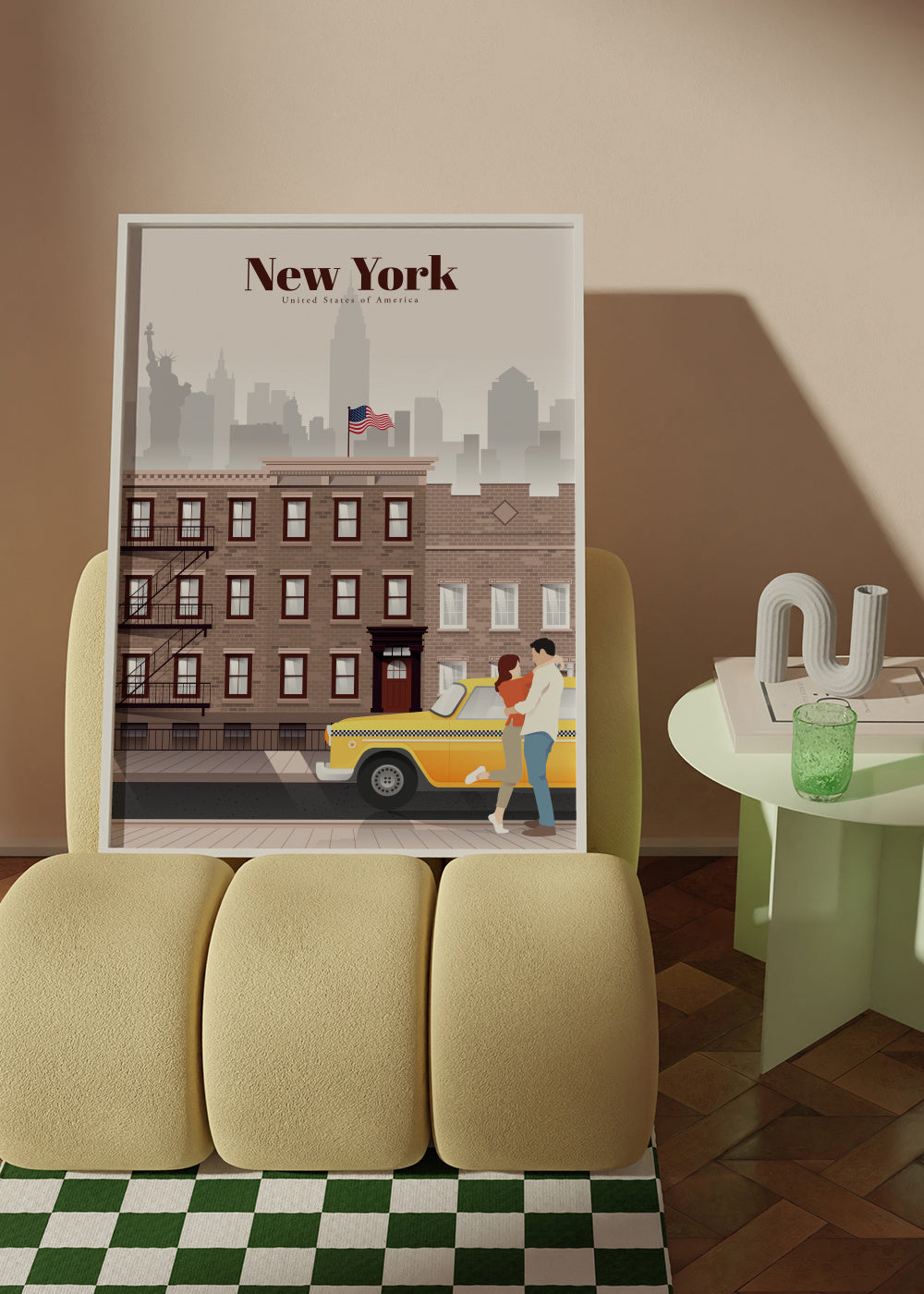 Travel to New York City - Framed poster in an interior