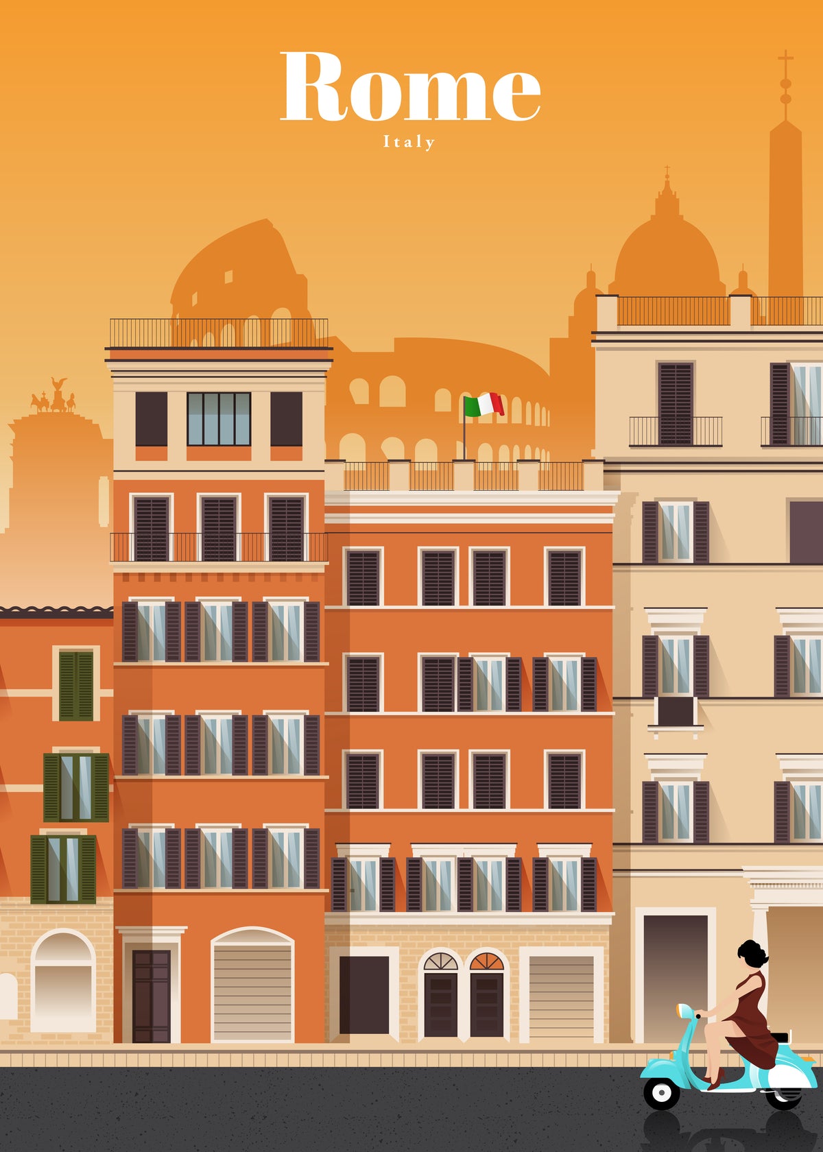 Travel to Rome - Unframed art print