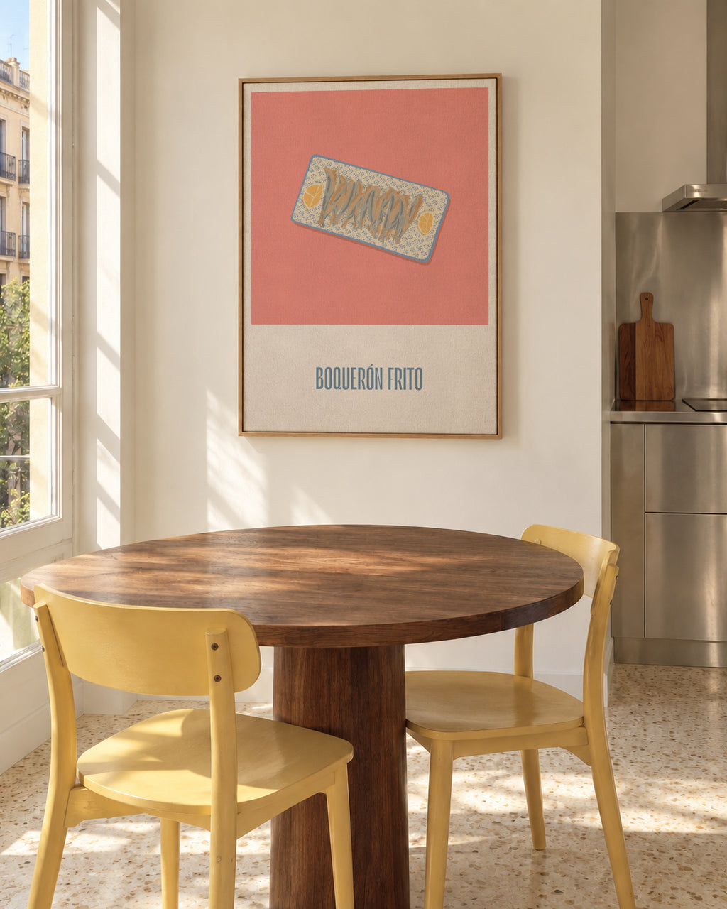 Boquerón frito - Framed canvas in an interior