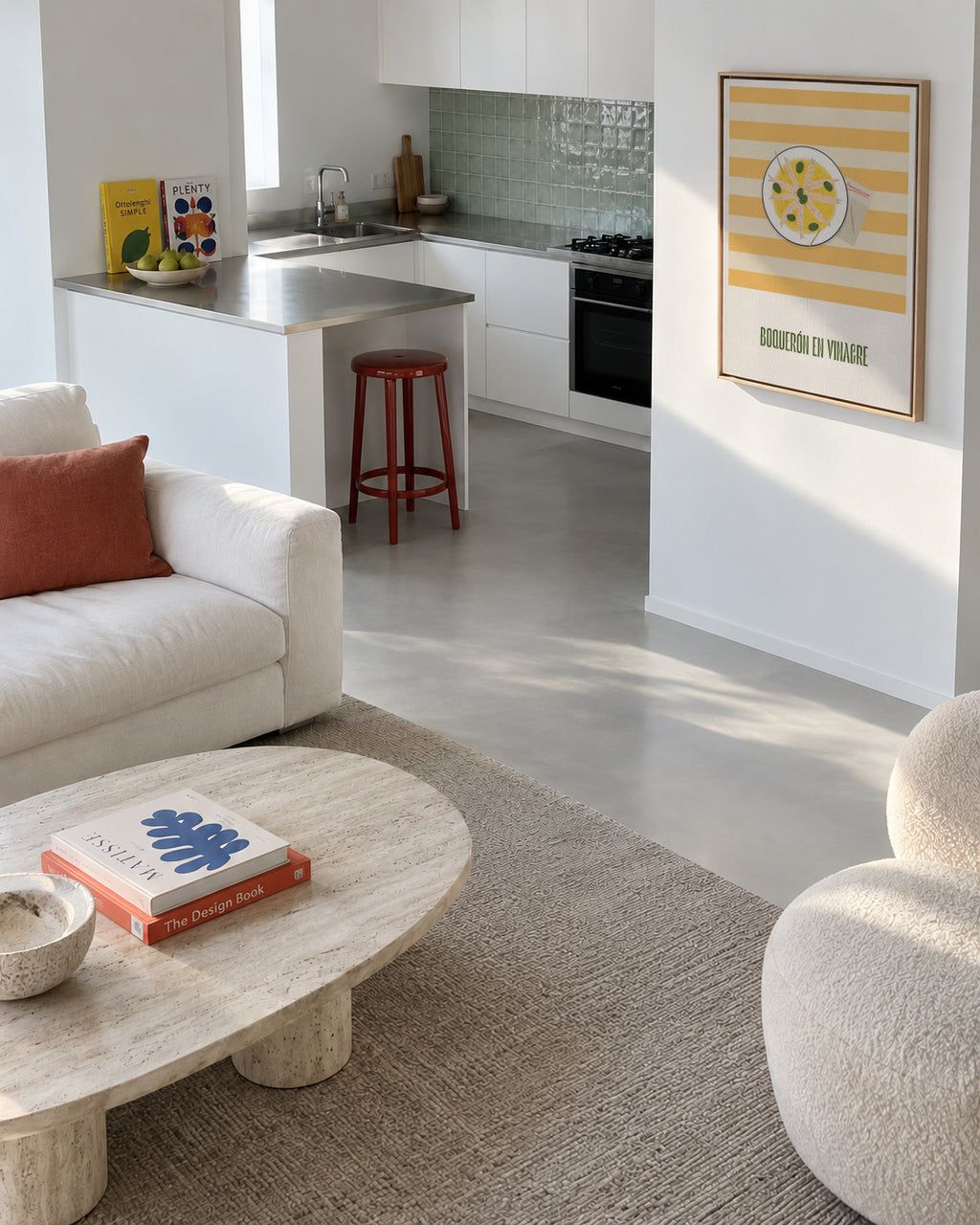 Boquerón en vinagre - Framed canvas in an interior