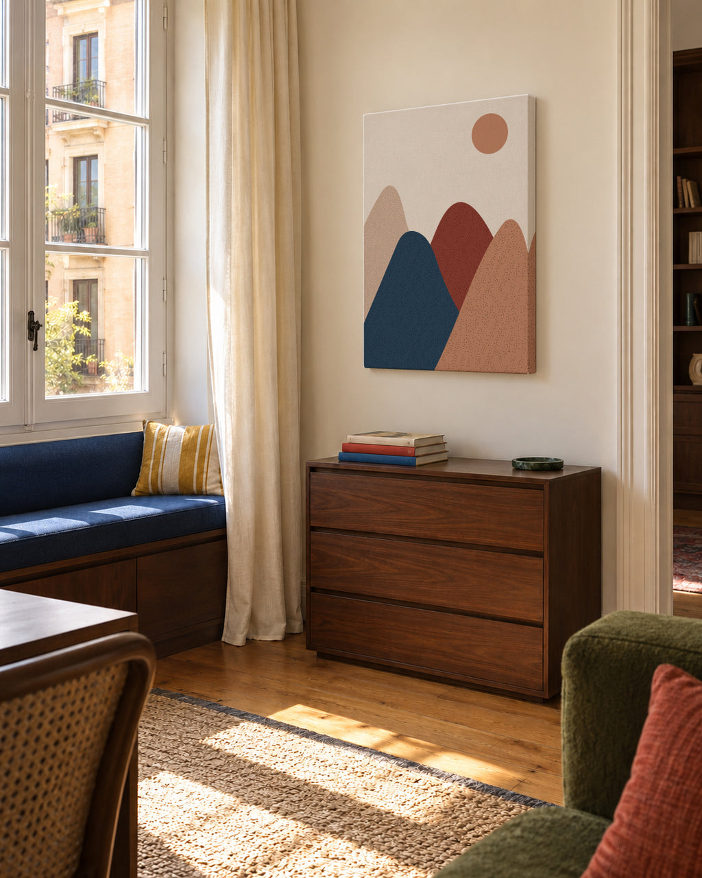 Mountain - Unframed canvas in an interior