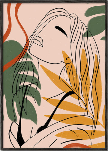 Jungle Femme Line Art