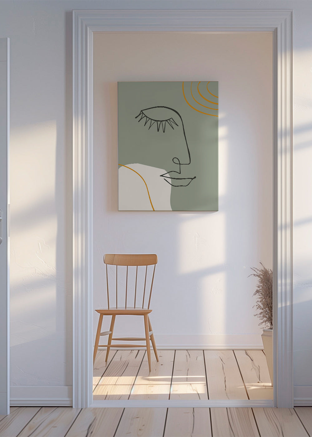 Closed Eyes-Line Art