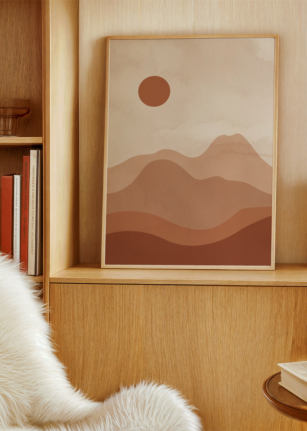 Landscape Sun - Framed poster in an interior