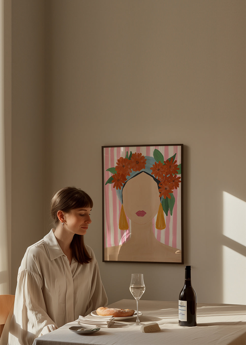 Frida Vibes Woman Portrait