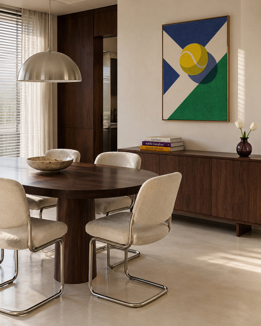 BALLS / Tennis (Hard Court) - Framed canvas in an interior