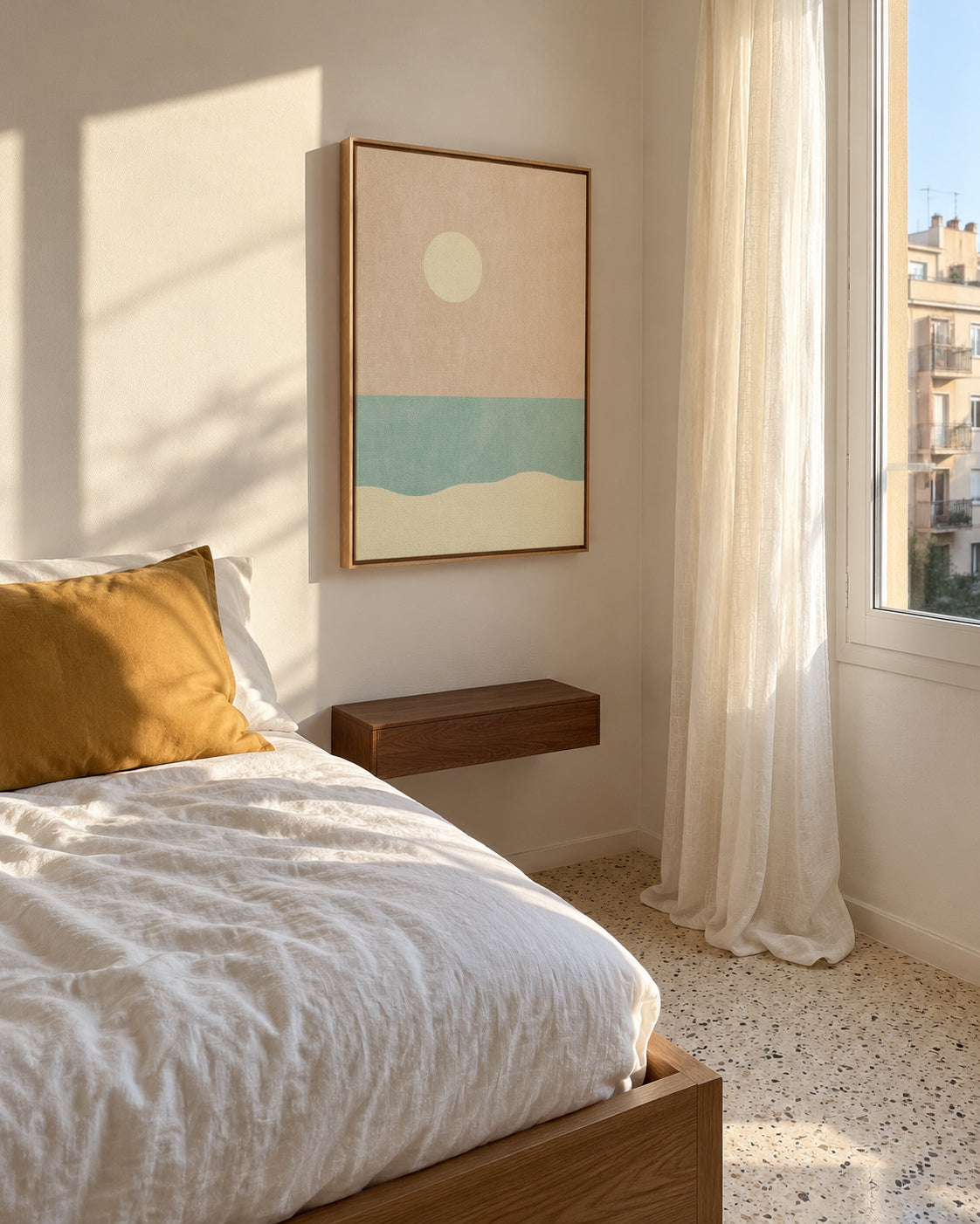 LANDSHAPES / Beach (Day) - Framed canvas in an interior