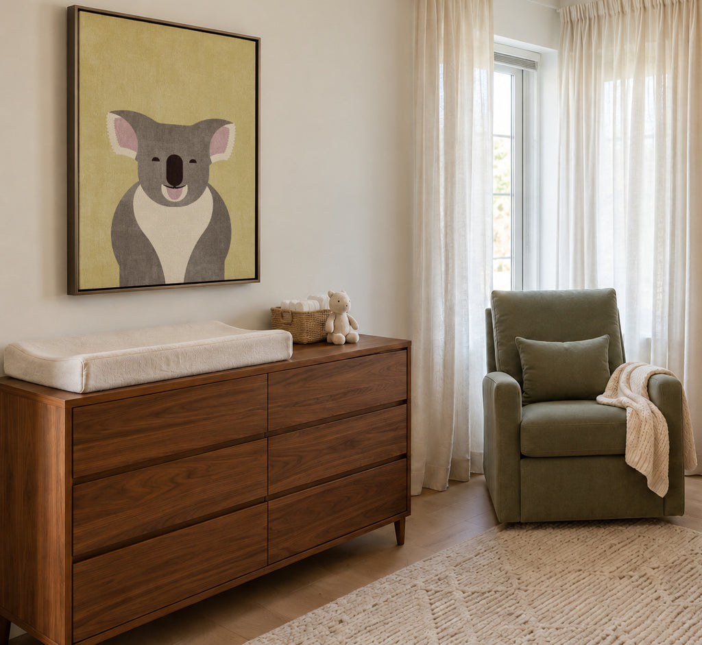 FAUNA / Koala Bear - Framed canvas in an interior