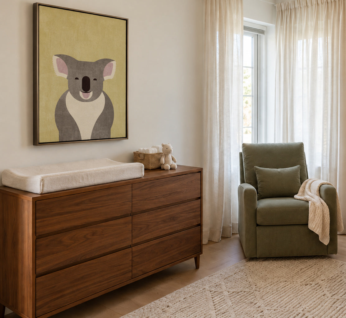 FAUNA / Koala Bear - Framed canvas in an interior