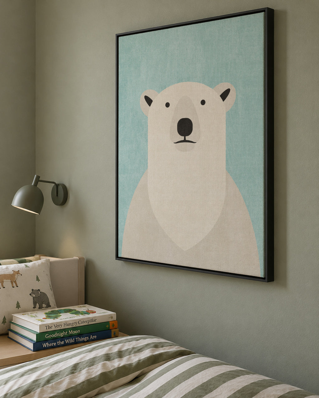 FAUNA / Polar Bear - Framed canvas in an interior