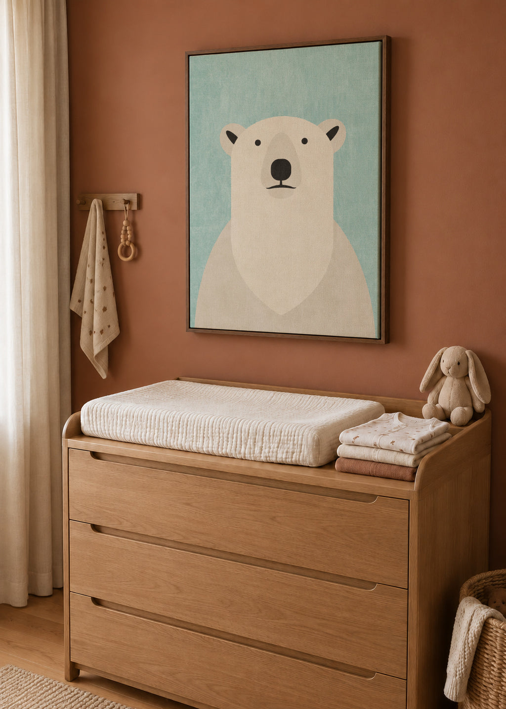 FAUNA / Polar Bear - Framed canvas in an interior