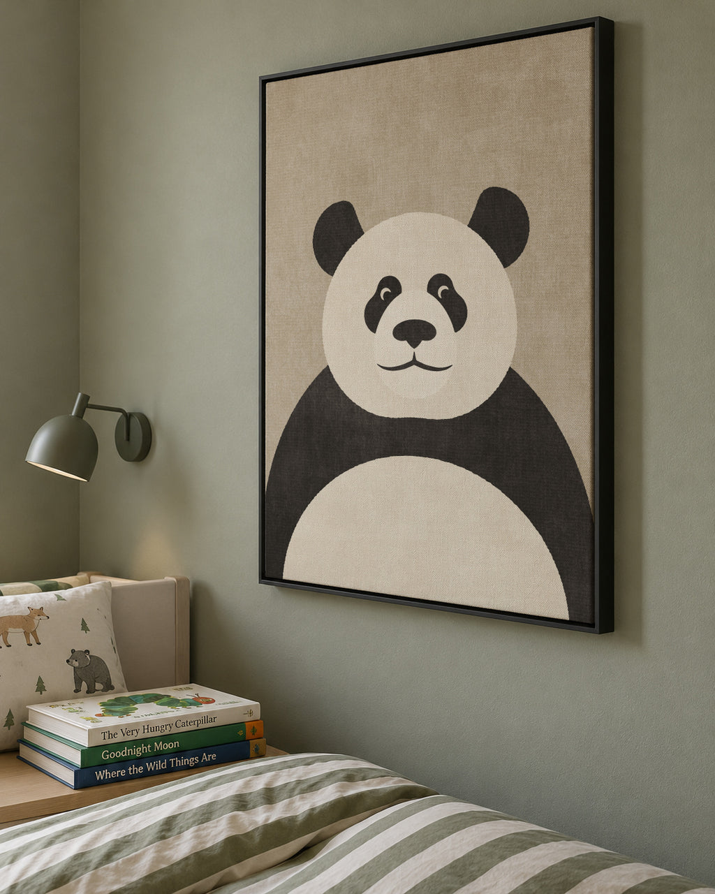 FAUNA / Panda - Framed canvas in an interior
