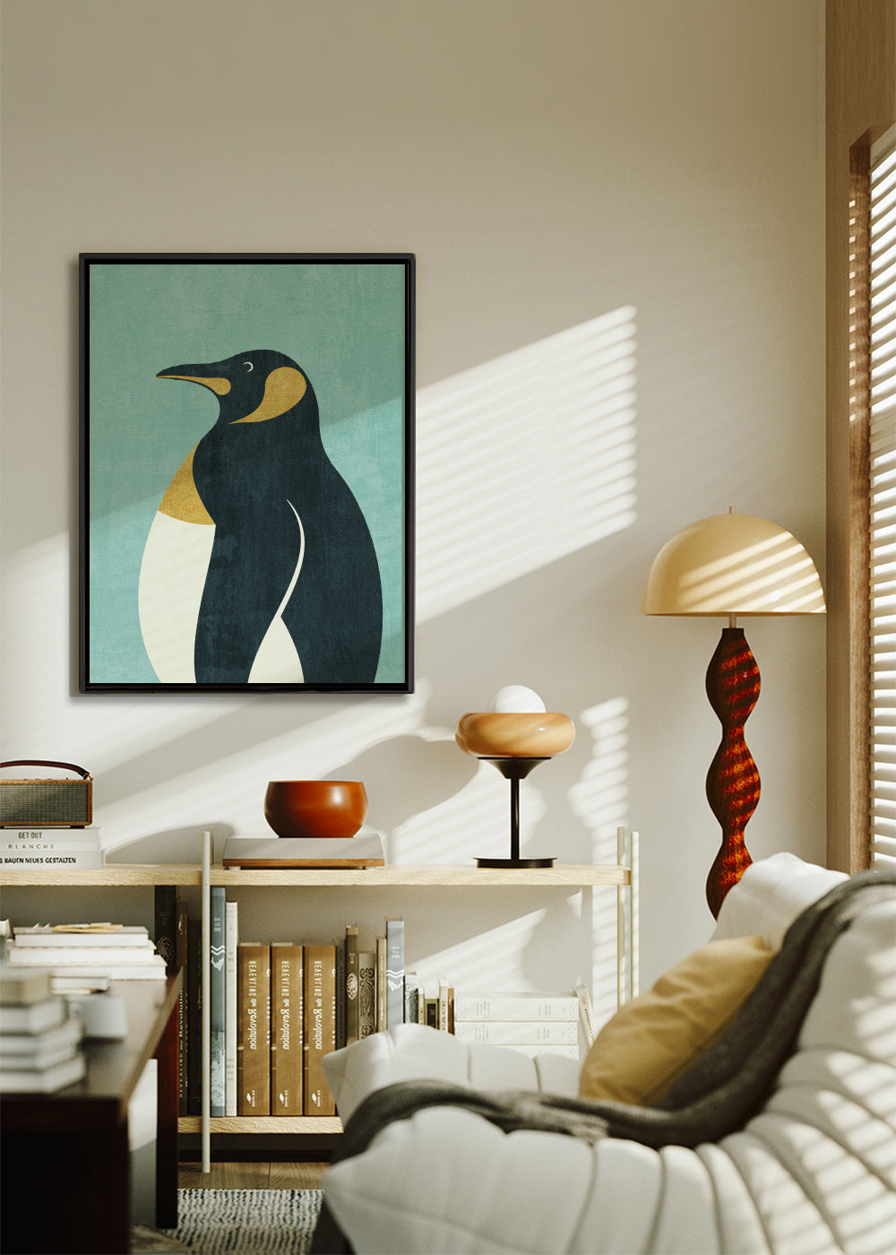 FAUNA / Emperor Penguin - Framed canvas in an interior