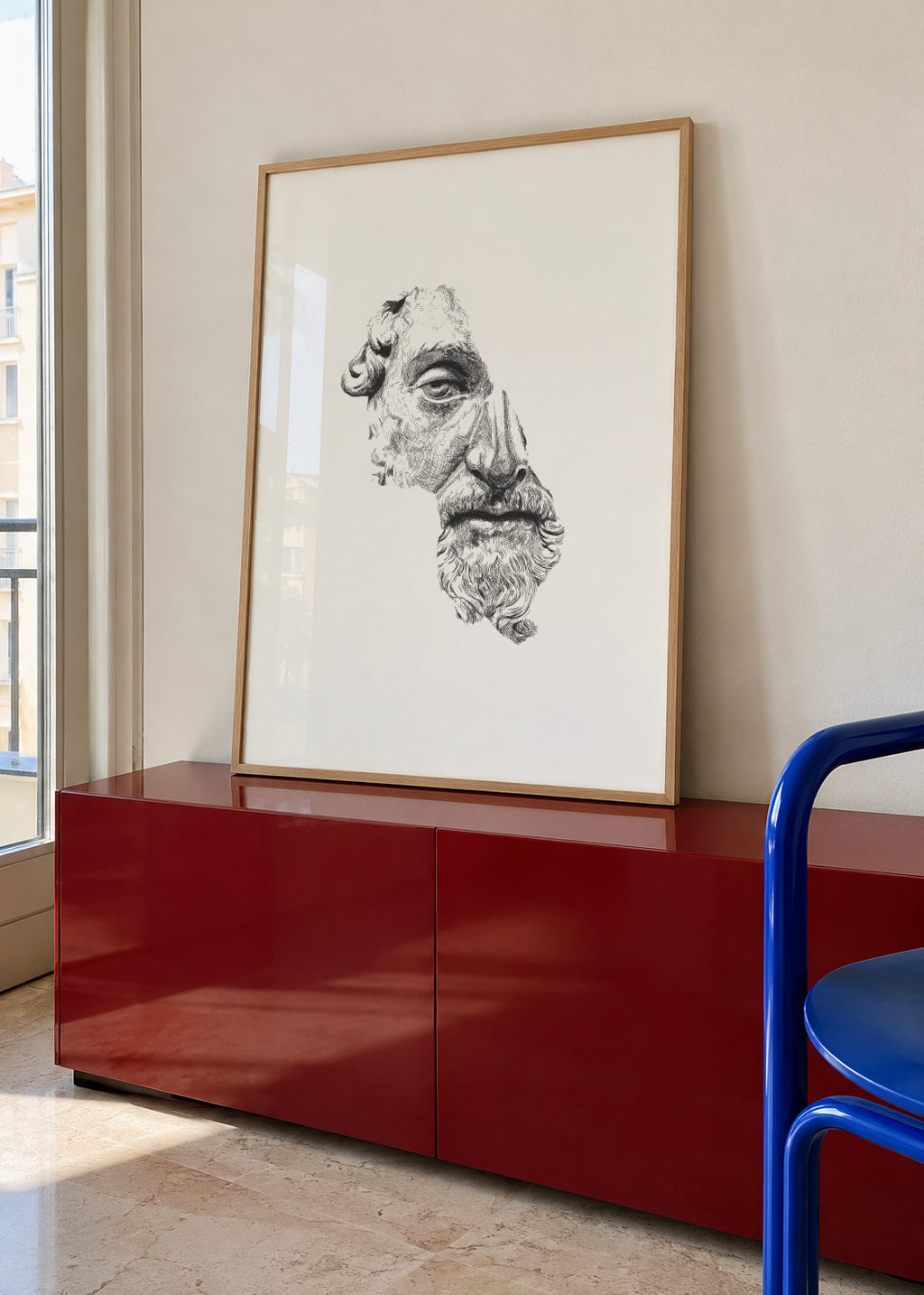 Marcus Aurelius Antoninus Augustus - Framed poster in an interior