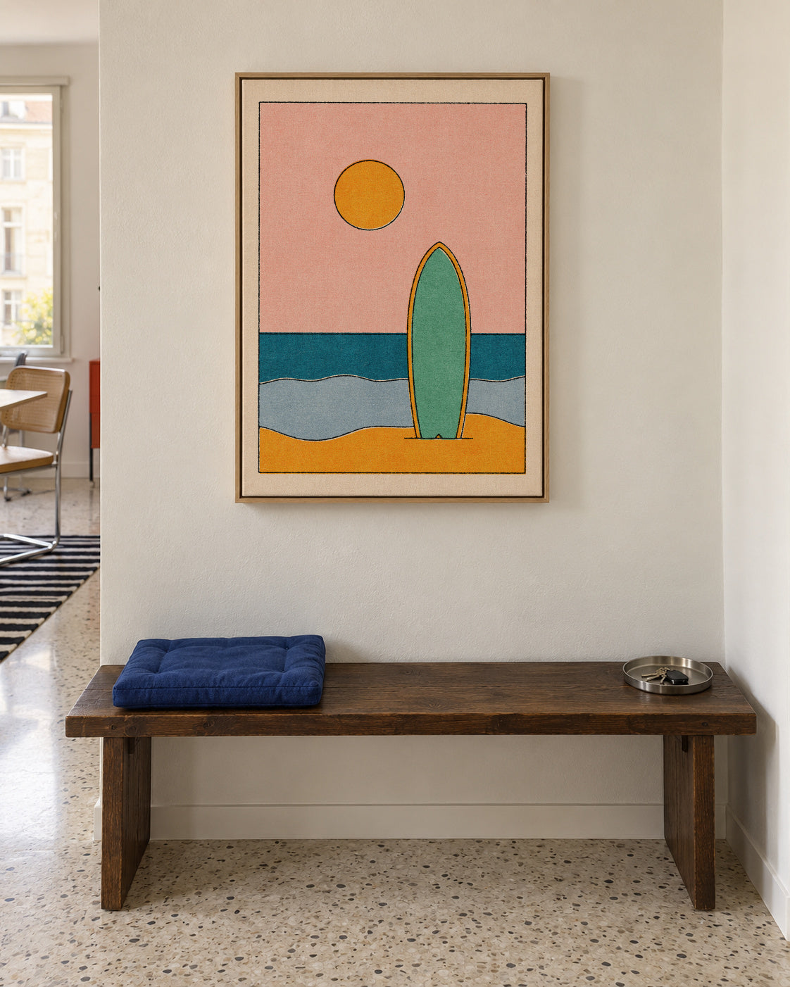 LANDSHAPES / Beach - Riso - Framed canvas in an interior