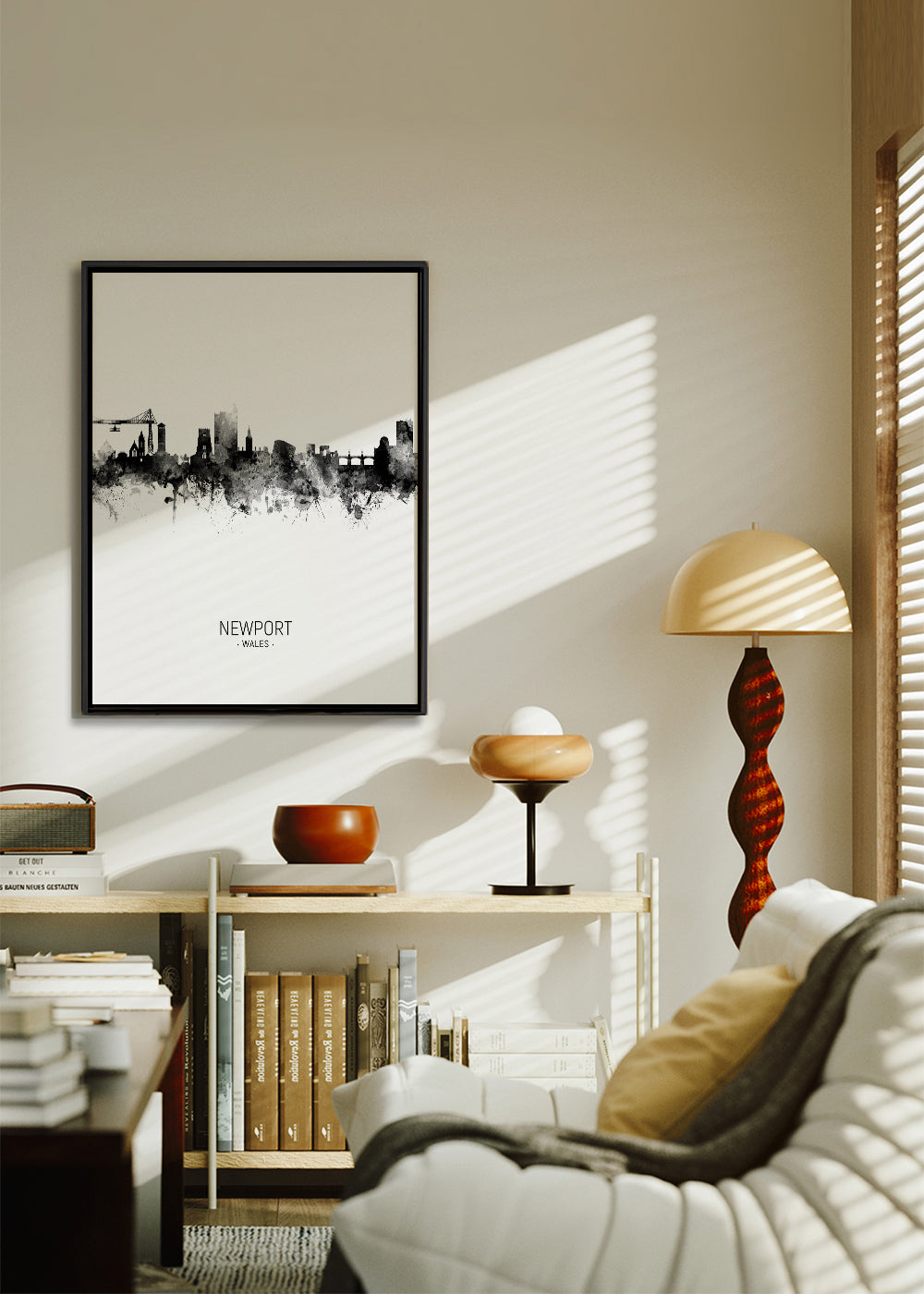 Newport Skyline black and white