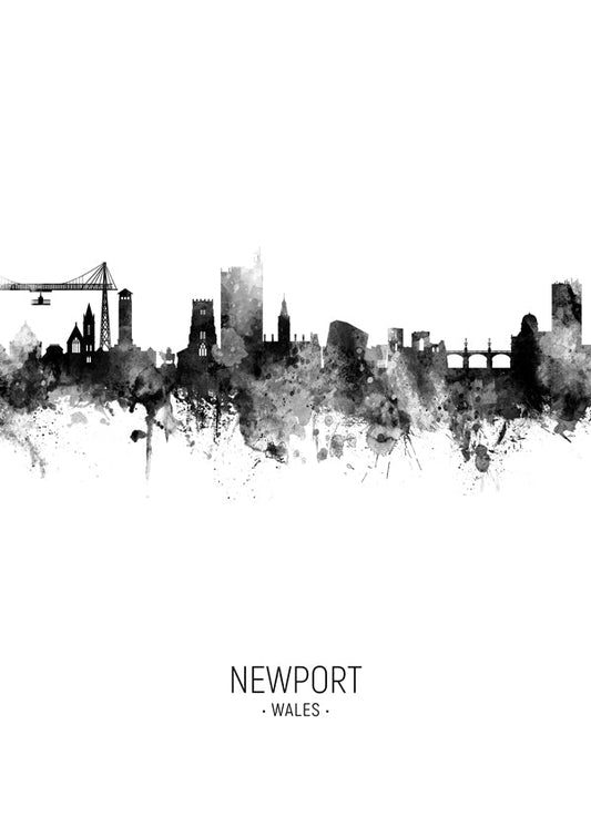 Newport Skyline black and white