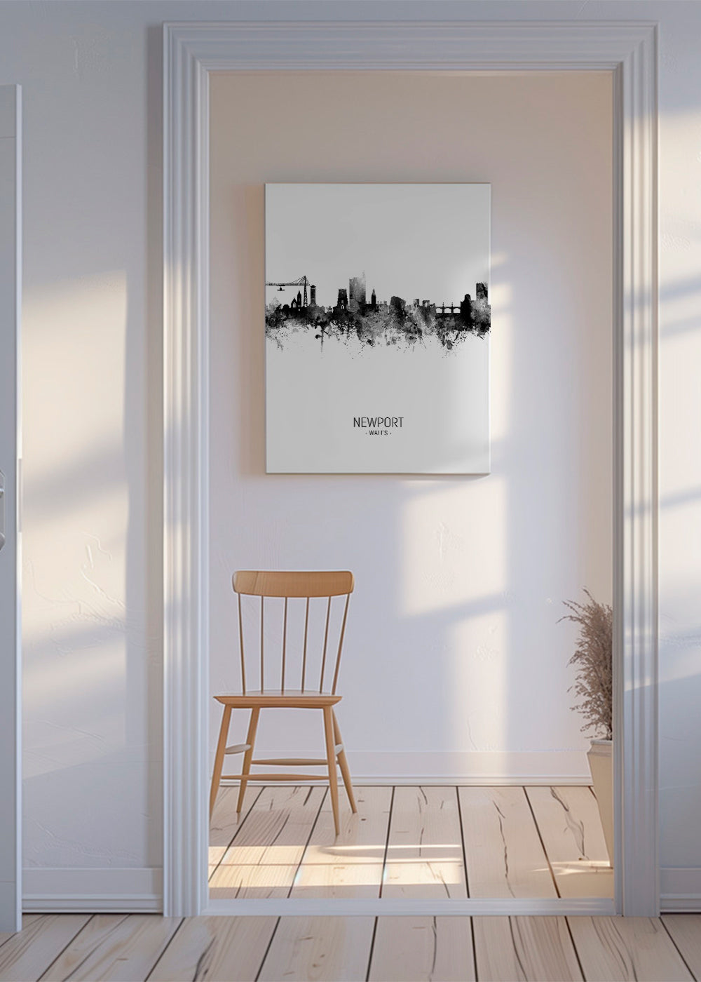 Newport Skyline black and white