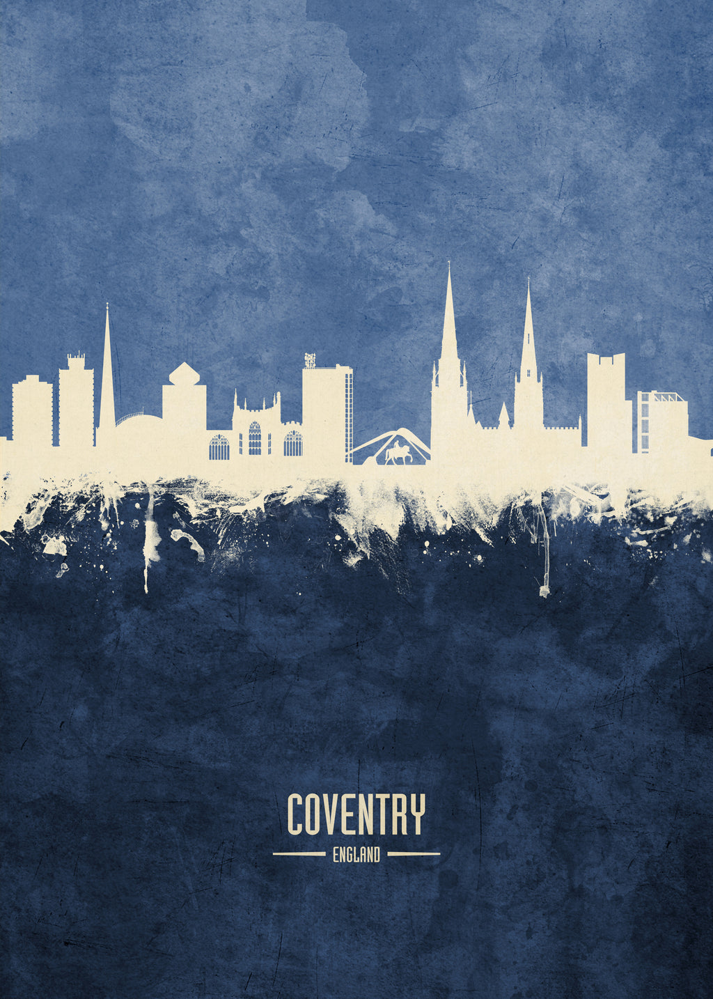 Coventry Skyline azul - Unframed art print