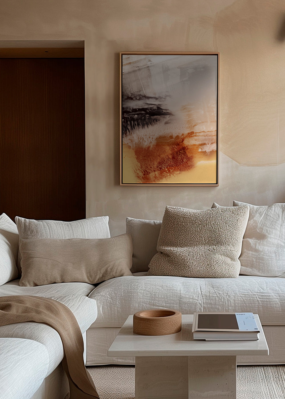 Organic Texture Abstract Yellow & Brown