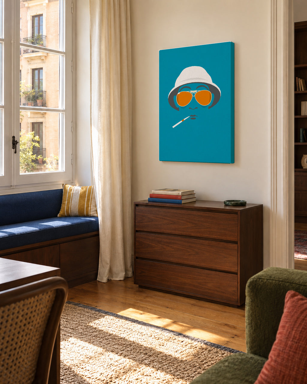 Fear and Loathing - Unframed canvas in an interior