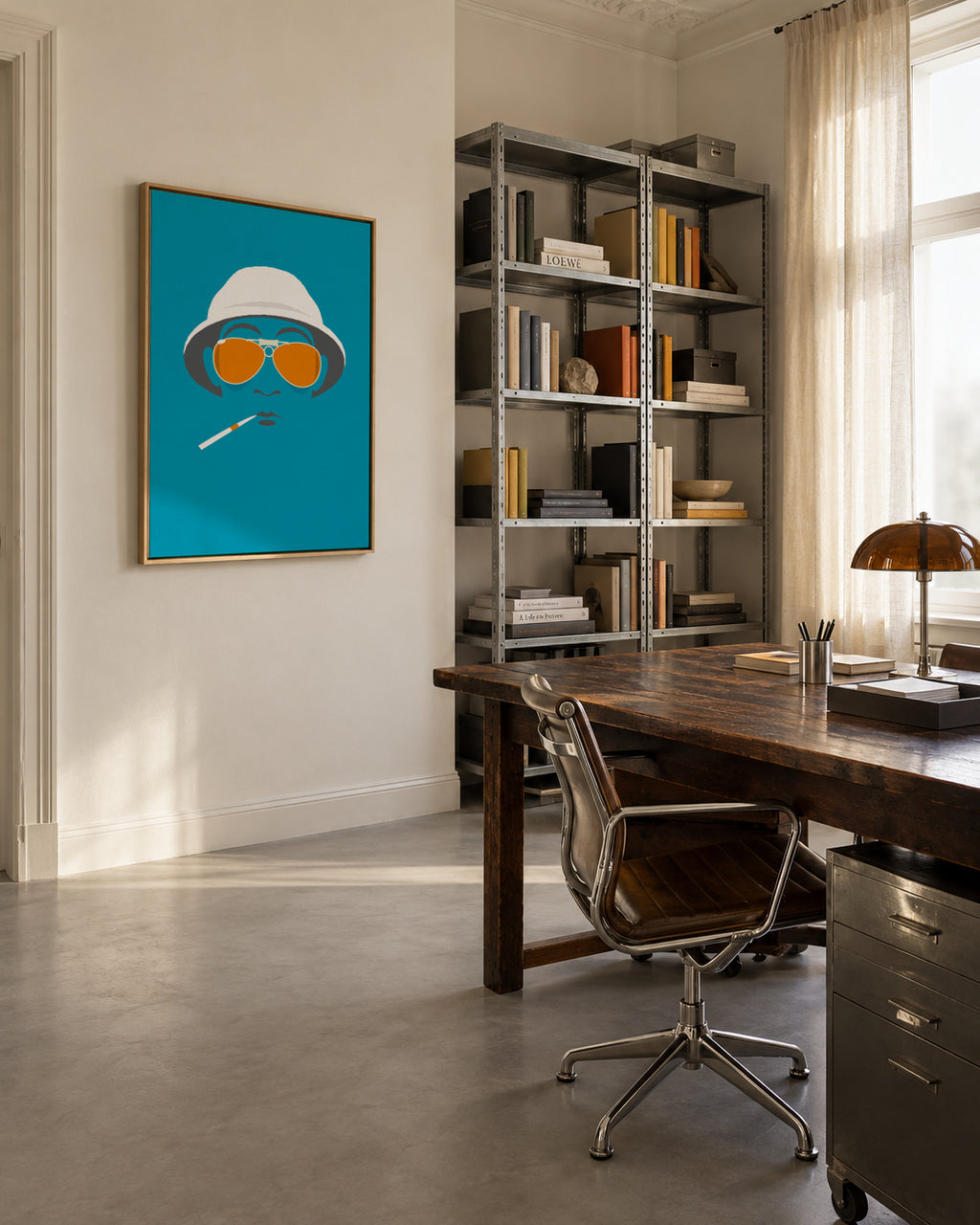 Fear and Loathing - Framed canvas in an interior