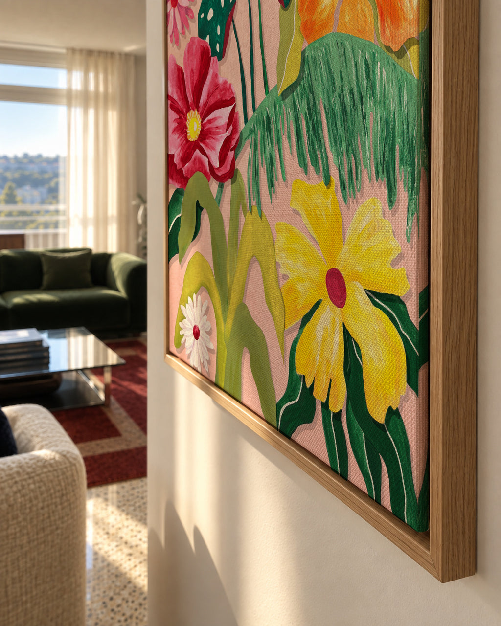 Flores y Plantas - Framed canvas detail